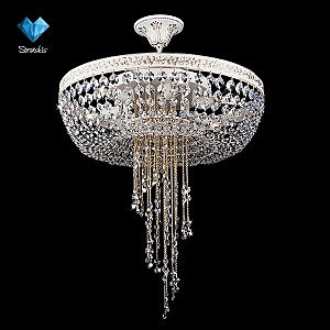 Потолочная люстра 3647 3647/6 белый с золотом/прозрачный хрусталь Strotskis