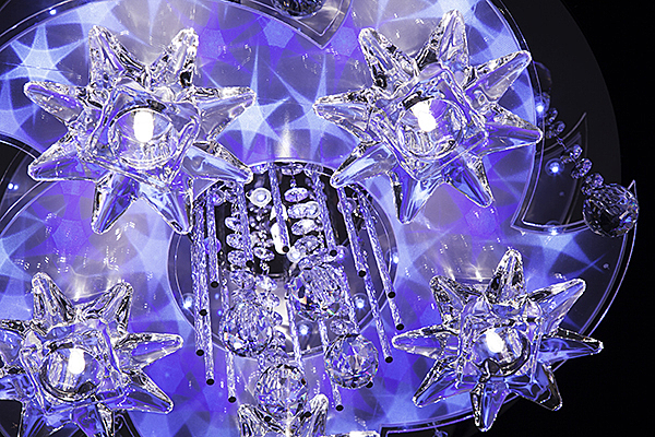 Потолочная люстра 5350 5350/6 хром/белый-синий+красный+фиолетовый