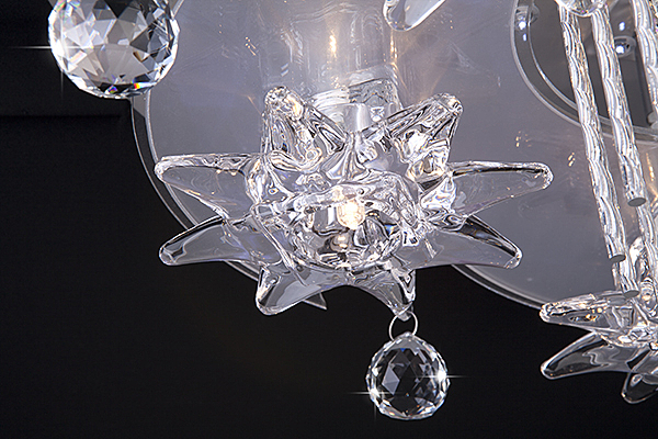 Потолочная люстра 5350 5350/6 хром/белый-синий+красный+фиолетовый