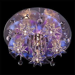 Потолочная люстра 5350 5350/6 хром/белый-синий+красный+фиолетовый