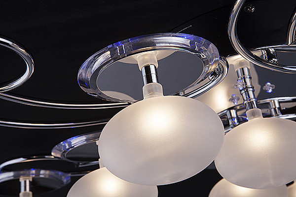 Потолочная люстра 4998 4998/11 хром/синий+красный+фиолетовый