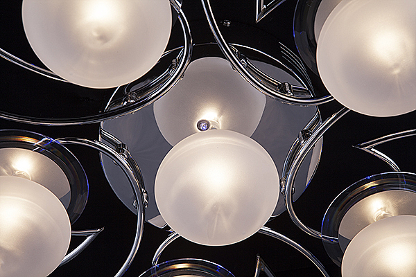 Потолочная люстра 4998 4998/11 хром/синий+красный+фиолетовый