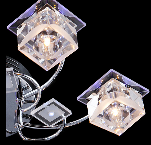 Потолочная люстра 4818 4818/8 хром/красный+синий+фиолетовый