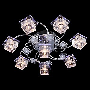 Потолочная люстра 4818 4818/8 хром/красный+синий+фиолетовый