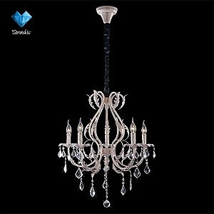 Подвесная люстра 10003 10003/5 белый с золотом/прозрачный хрусталь Strotskis