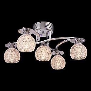 Потолочная люстра 9861 9861/5 хром/синий+красный+фиолетовый