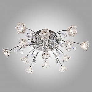 Потолочная люстра 4928 4928/13 хром/бело-голубой