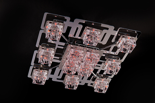 Потолочная люстра 5362 5362/12 хром/синий+красный+фиолетовый