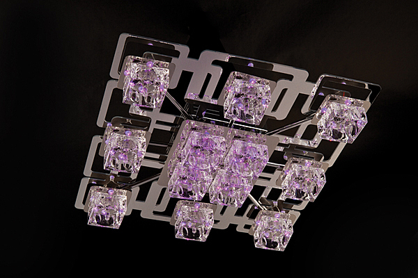 Потолочная люстра 5362 5362/12 хром/синий+красный+фиолетовый