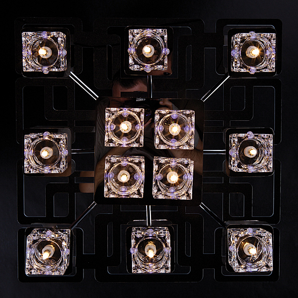 Потолочная люстра 5362 5362/12 хром/синий+красный+фиолетовый