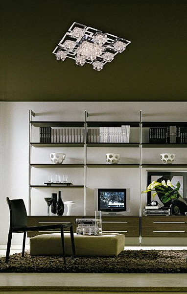 Потолочная люстра 5362 5362/12 хром/синий+красный+фиолетовый