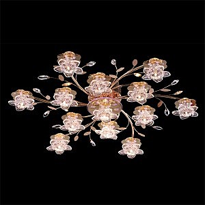 Потолочная люстра 4854 4854/13 золото/синий+красный+фиолетовый