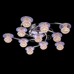 Потолочная люстра 4910 4910/11 хром/синий+красный+фиолетовый