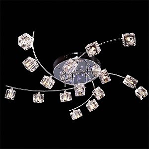 Потолочная люстра 4976 4976/16 хром/синий+красный+фиолетовый