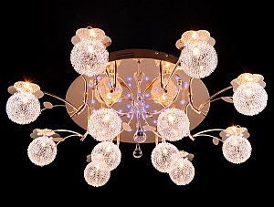 Потолочная люстра 5316 5316/12 золото/синий +красный+фиолетовый