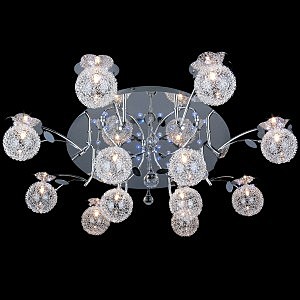 Потолочная люстра 5316 5316/12 хром/синий +красный+фиолетовый