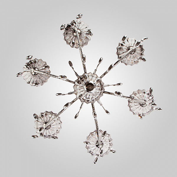 Подвесная люстра 3426 3426/6 черный жемчуг/дымчатый хрусталь Strotskis