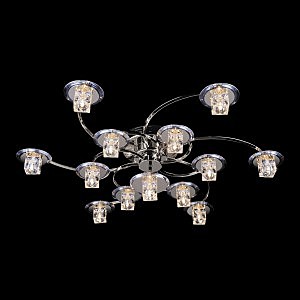 Потолочная люстра 7030 7030/6+6+1 хром/синий