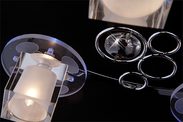 Потолочная люстра 4876 4876/13 хром/синий+красный+фиолетовый