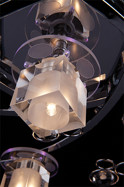 Потолочная люстра 4876 4876/13 хром/синий+красный+фиолетовый