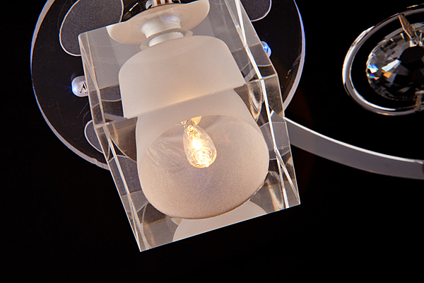 Потолочная люстра 4876 4876/7 хром/синий+красный+фиолетовый