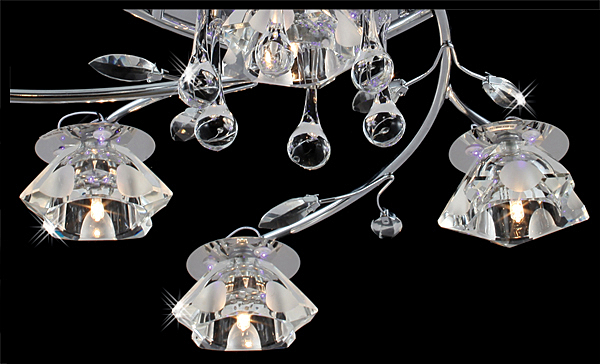 Потолочная люстра 4820 4820/11 хром/красный+синий+фиолетовый