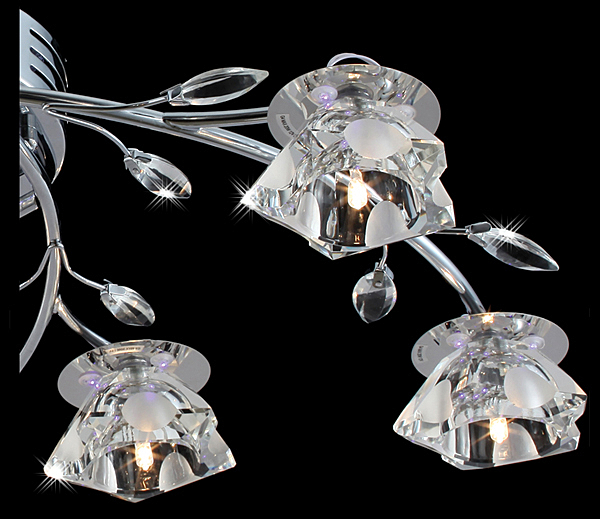 Потолочная люстра 4820 4820/11 хром/красный+синий+фиолетовый