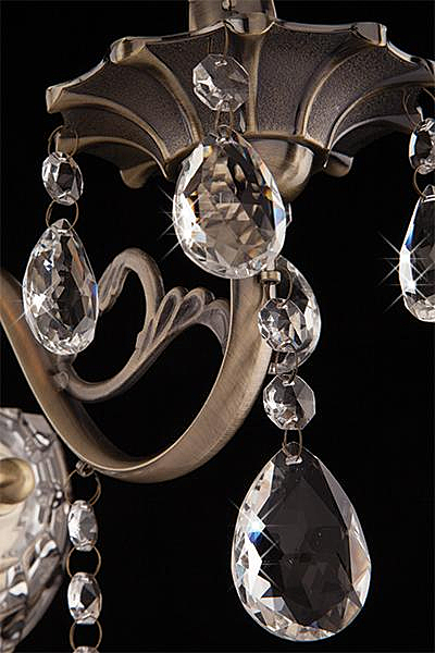 Настенное бра 10004 10004/1 античная бронза/прозрачный хрусталь Strotskis