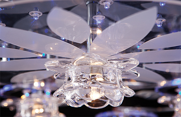 Потолочная люстра 4895 4895/13 хром/синий+красный+фиолетовый