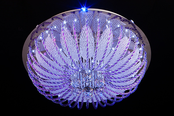 Потолочная люстра 5595 5595/11+8 хром/белый-синий+красный +фиолетовый