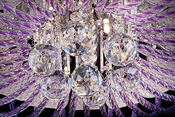 Потолочная люстра 5595 5595/11+8 хром/белый-синий+красный +фиолетовый