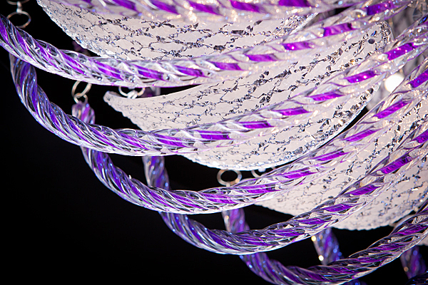 Потолочная люстра 5595 5595/11+8 хром/белый-синий+красный +фиолетовый