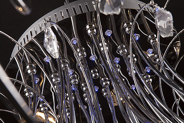 Потолочная люстра 5127 5127/30 хром/синий+красный+фиолетовый