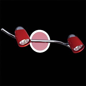 Светильник спот 23126 23126/2 хром/красный