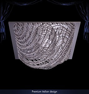 Потолочная люстра 102 102/18 хром/дымчатый хрусталь Strotskis LED