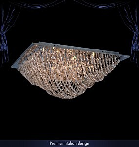 Потолочная люстра 102 102/18 хром/тонированный хрусталь Strotskis LED