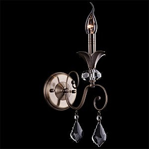 Настенное бра 3395 3395/1 античная бронза/прозрачный хрусталь Strotskis