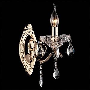 Настенное бра 3188 3188/1 золото/прозрачный хрусталь Strotskis