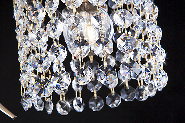 Настенное бра 3233 3233/1 золото/прозрачный хрусталь Strotskis