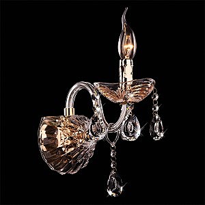 Настенное бра 3515 3515/1 золото/прозрачный хрусталь Strotskis