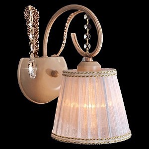 Настенное бра 70003 70003/1 бежевый/прозрачный хрусталь