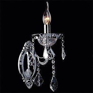 Настенное бра 3310 3310/1 хром/прозрачный хрусталь Strotskis