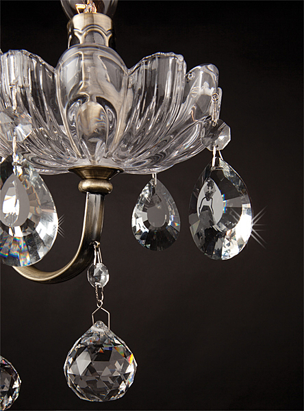 Настенное бра 3301 3301/1 античная бронза/прозрачный хрусталь Strotskis