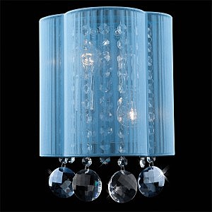 Настенное бра 3155,3255 3155/2 хром/лазурный хрусталь Strotskis
