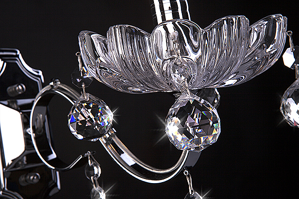 Настенное бра 3321 3321/1 хром/прозрачный хрусталь Strotskis