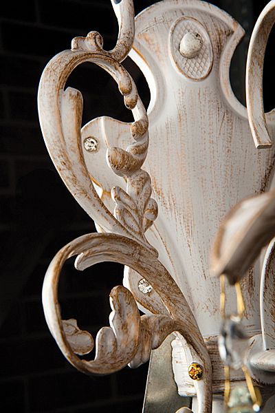 Бра Eurosvet  3113/1 белый с золотом/прозрачный хрусталь Strotskis