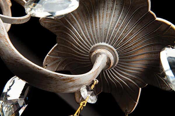 Бра Eurosvet  3113/1 белый с золотом/прозрачный хрусталь Strotskis