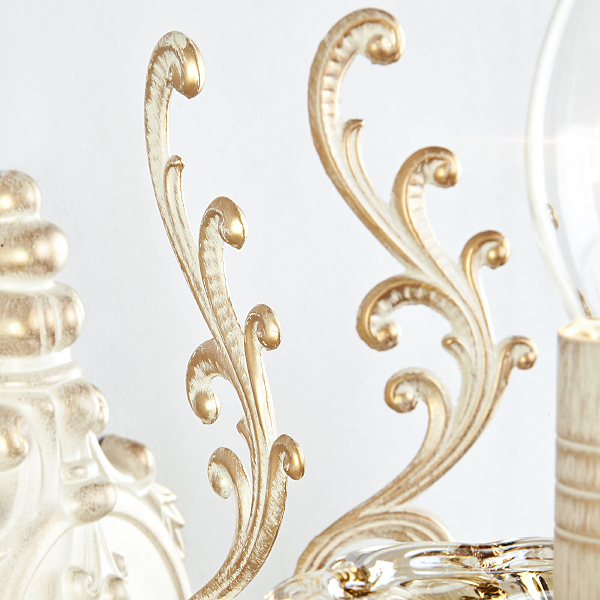 Настенное бра Elisha 3281/2 белый с золотом/тонированный хрусталь Strotskis