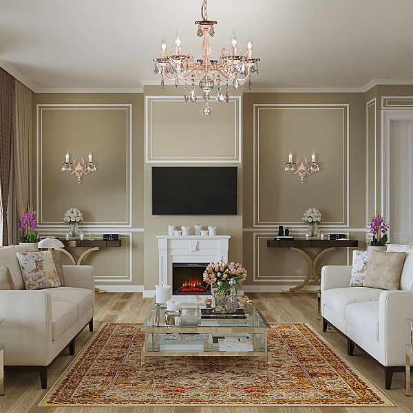 Настенное бра Elisha 3281/2 белый с золотом/тонированный хрусталь Strotskis