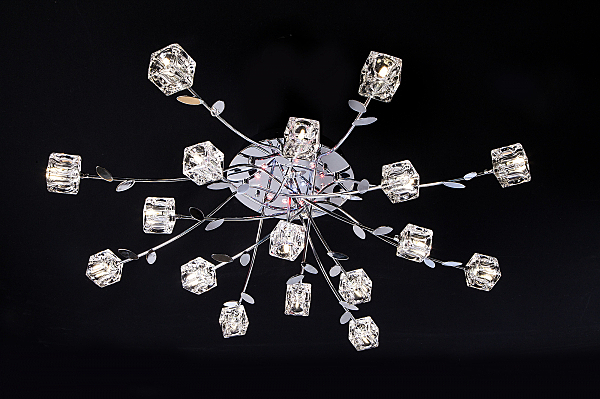 Потолочная люстра Florance 80108/17 хром/синий+красный+фиолетовый